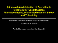 intranasal administration of exenatide in patients with