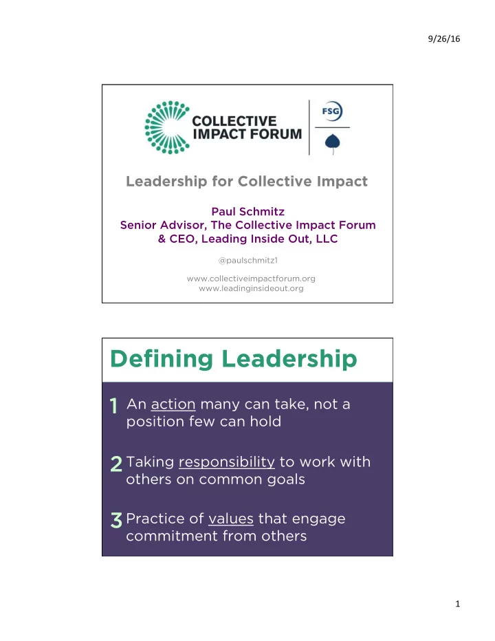 defining leadership