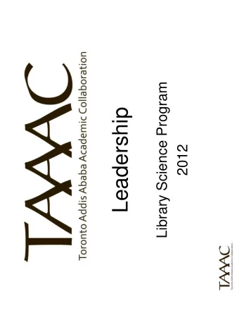 Leadership  2012  Agenda   Introduce workshop   Introductions of all  your name, where