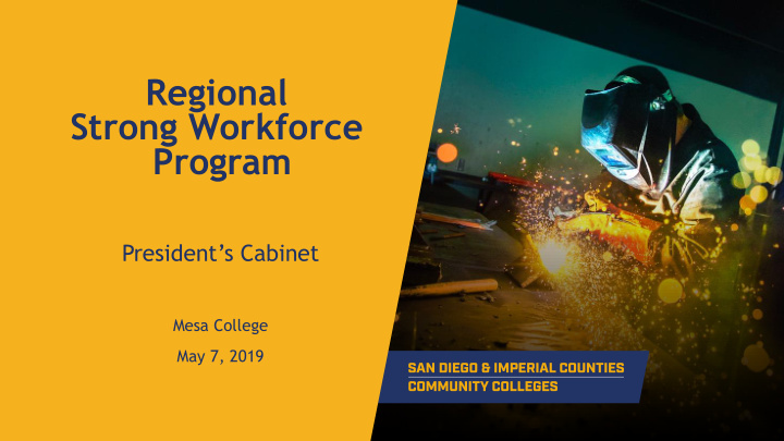 regional strong workforce program president s cabinet