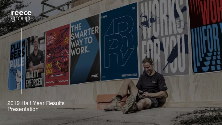 2019 half year results presentation disclaimer