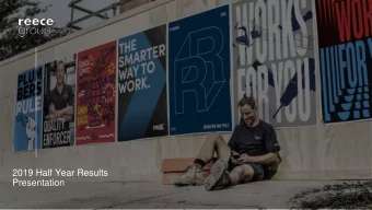 2019 Half Year Results  Presentation  Disclaimer  Important Notice and Disclaimer  Disclaimer The