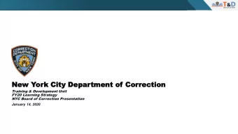 New  New Yor  ork  k City  City Dep  Depar  artme  tment  nt of  of C  Cor  orrec  ection  tion