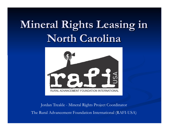 jordan treakle mineral rights project coordinator the