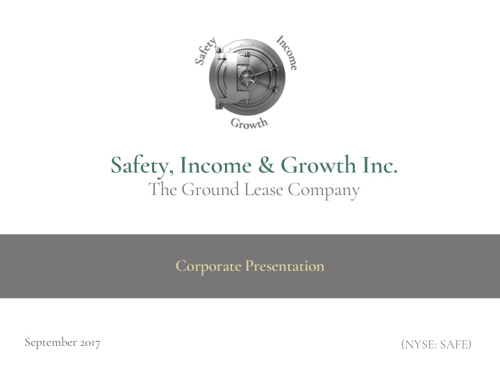safety income growth inc