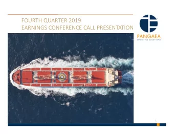 FOURTH QUARTER 2019  EARNINGS CONFERENCE CALL PRESENTATION  1  SAFE HARBOR  This presentation