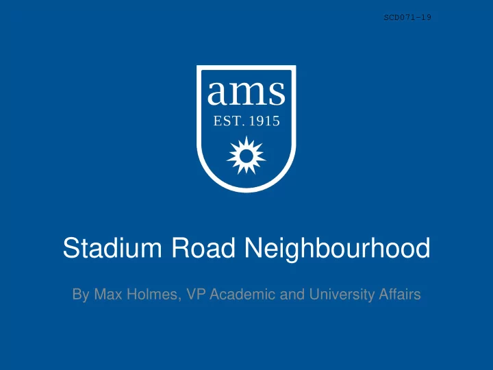 stadium road neighbourhood