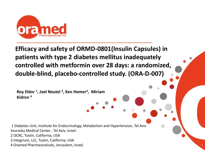 controlled with metformin over 28 days a randomized