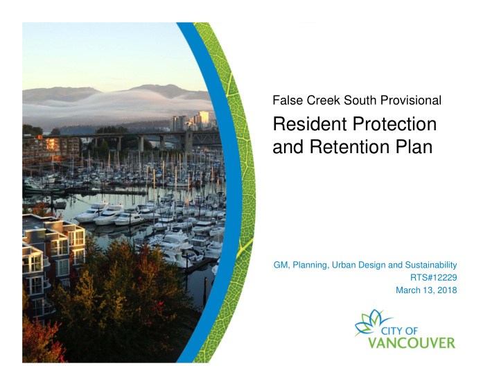 resident protection and retention plan