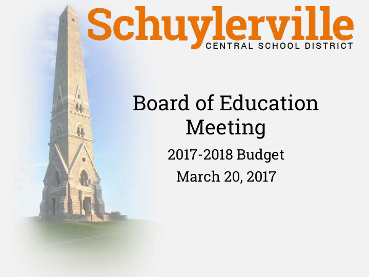 board of education meeting