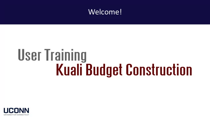 welcome today s agenda
