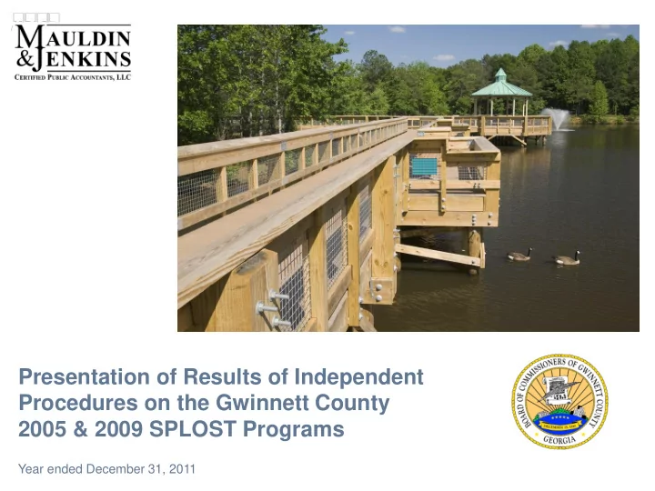 presentation of results of independent procedures on the