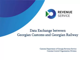 Georgian  orgian Cus  ustoms  toms an  and Georgian  orgian Ra  Railwa  lway  y  Custo  toms  ms