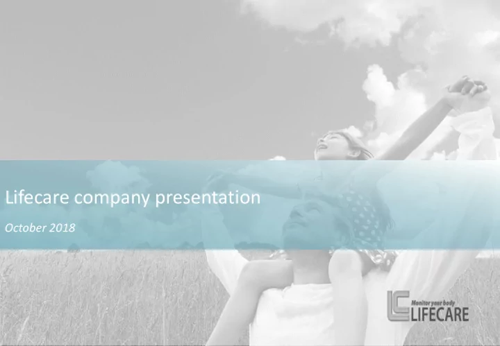 lifecare company presentation