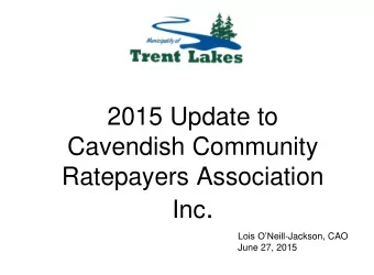 Inc . Lois ONeill -Jackson, CAO  June 27, 2015  Total Dollars to be Collected by  The