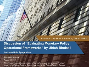Discussion of Evaluating Monetary Policy Operational Frameworks by Ulrich Bindseil  Jackson