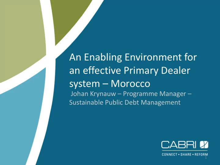 an enabling environment for