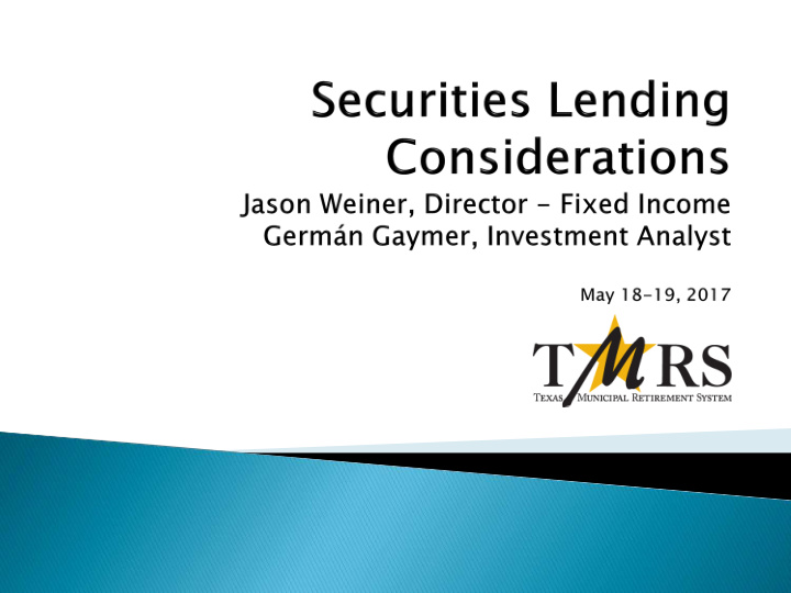 the termination of the securities lending program with