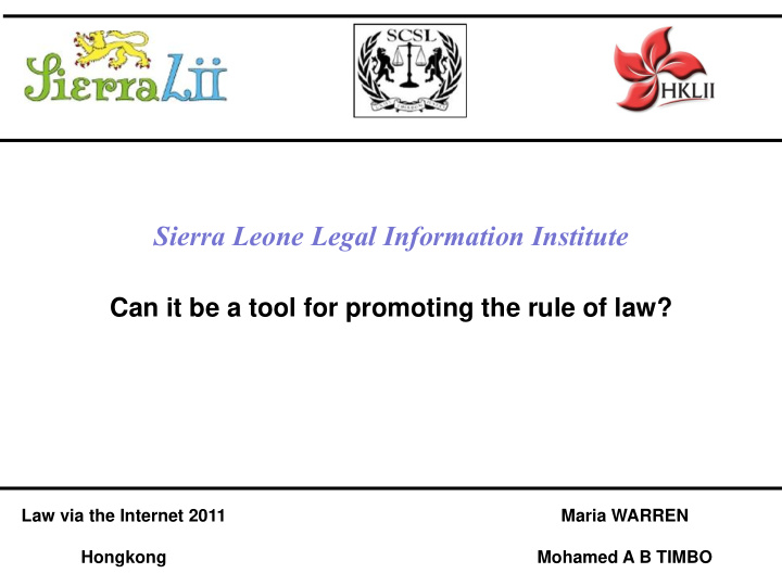 sierra leone legal information institute