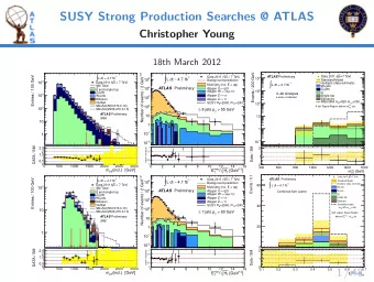 SUSY Strong Production Searches @ ATLAS  Christopher Young  18th March 2012  Entries / 100 GeV