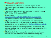 webcast seminar