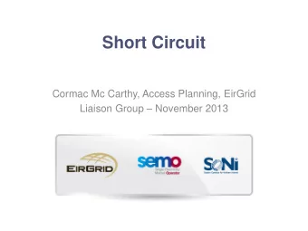 Cormac Mc Carthy, Access Planning, EirGrid Liaison Group  November 2013  EirGrid Short Circuit