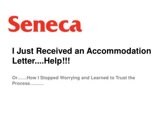 I Just Received an Accommodation  Letter....Help!!!  OrHow I Stopped Worrying and Learned to