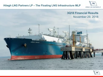 3Q18 Financial Results  November 29, 2018  Forward-Looking Statements  This presentation contains