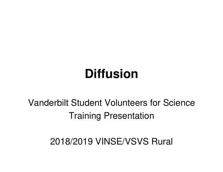 diffusion