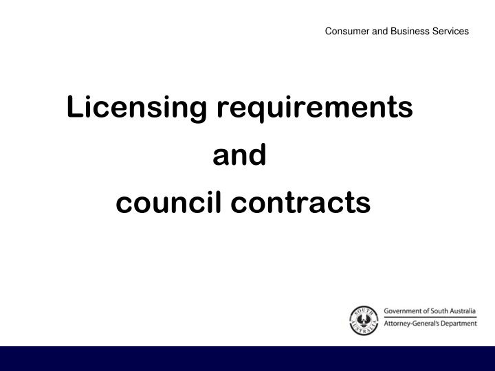 licensing requirements