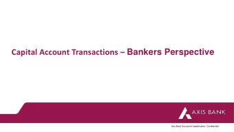 Capital Account Transactions  Bankers Perspective  Axis Bank Document Classification |