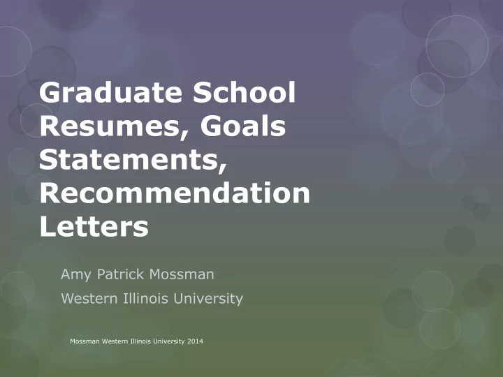 graduate school