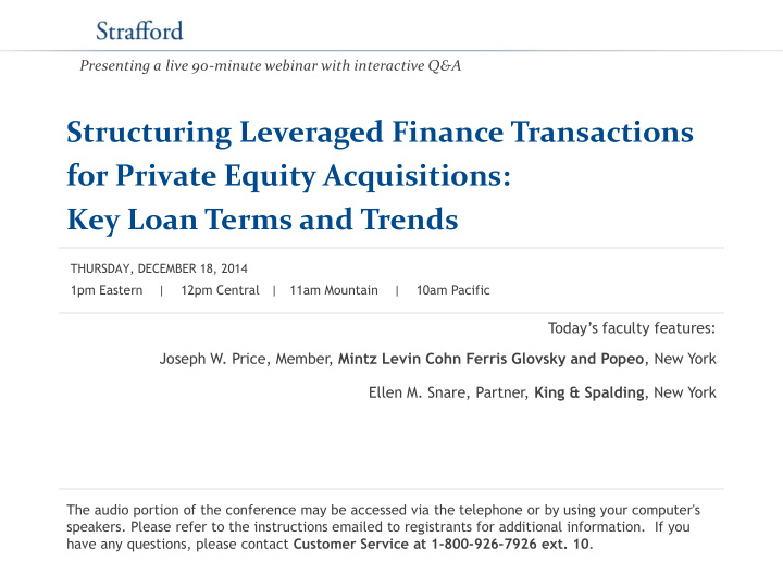 structuring leveraged finance transactions for private