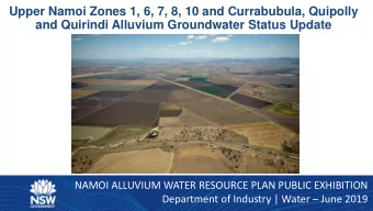 Water Source Overview  Currabubula Alluvial  Upper Namoi Zone 7  Upper Namoi Zone 8  Quipolly