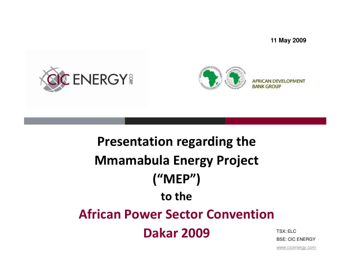 presentation regarding the mmamabula energy project mep