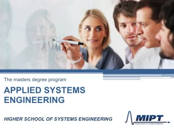 APPLIED SYSTEMS  ENGINEERING  HIGHER SCHOOL OF SYSTEMS ENGINEERING  RUSSIAN ECONOMY DEVELOPMENT