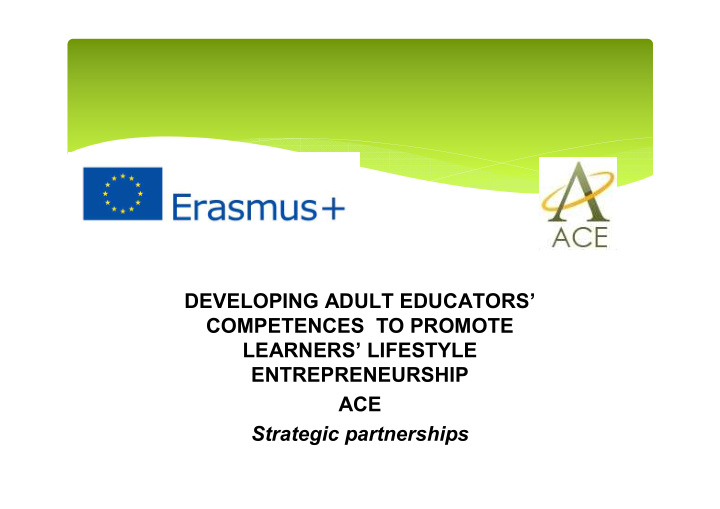 developing adult educators competences to promote