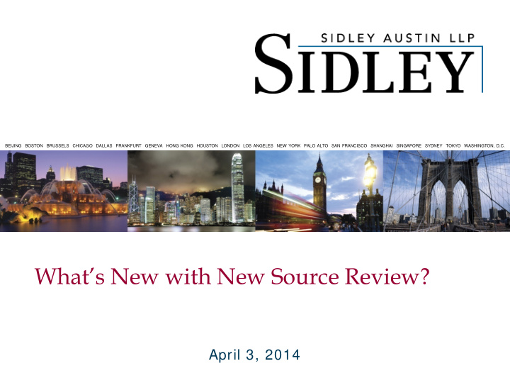 what s new with new source review