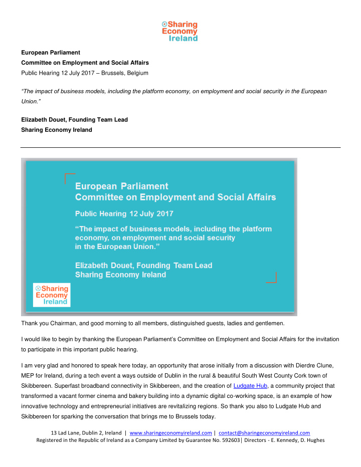 european parliament committee on employment and social