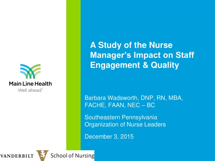 a study of the nurse