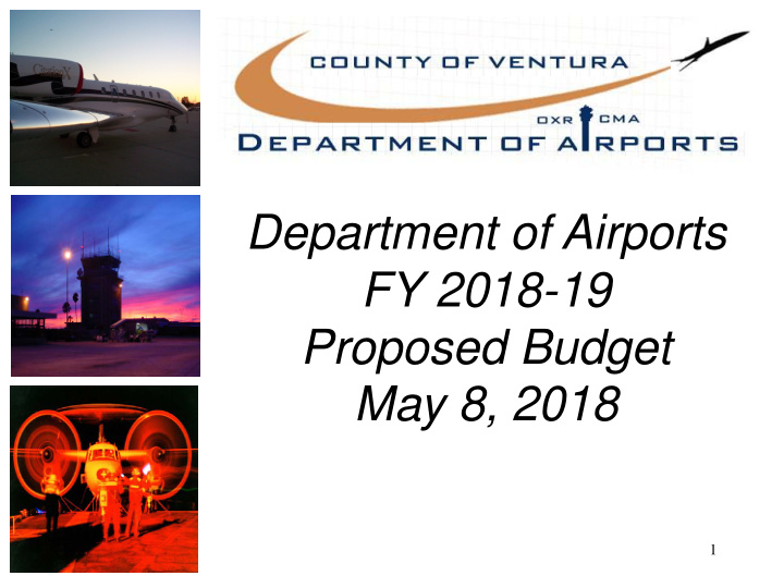 department of airports fy 2018 19 proposed budget may 8