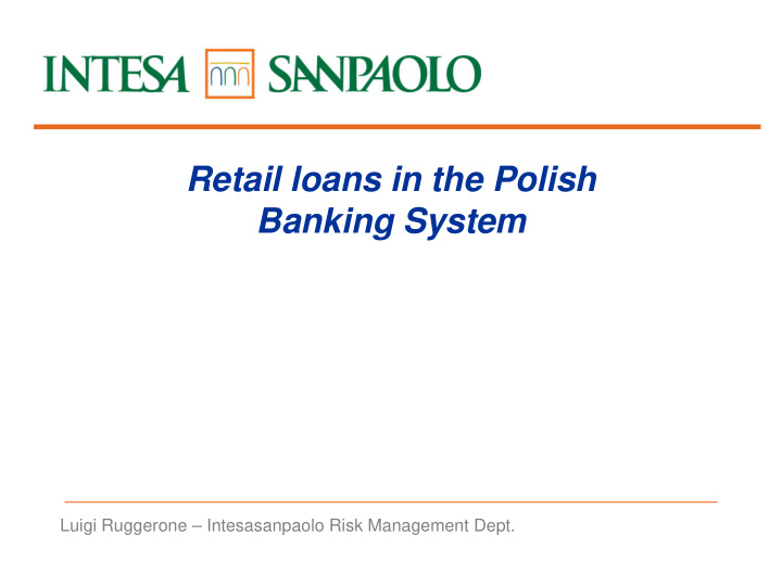 retail loans in the polish banking system