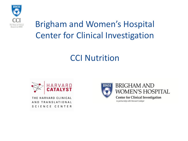 brigham and women s hospital center for clinical