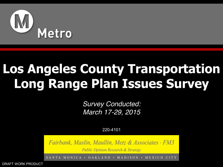 long range plan issues survey