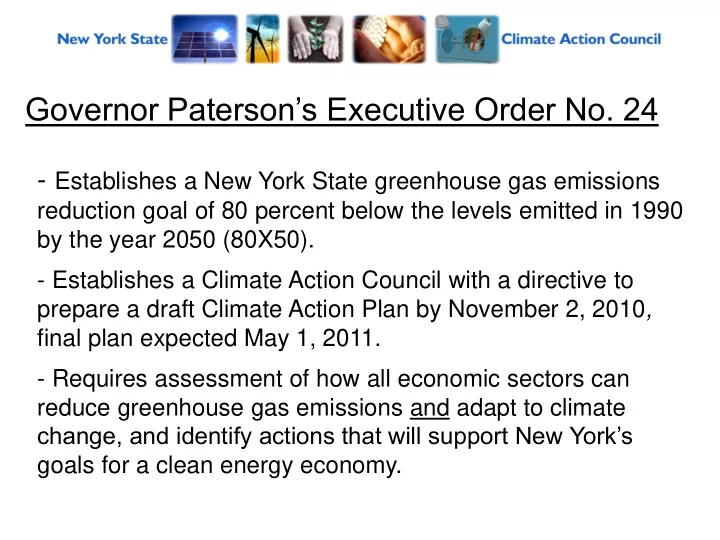 governor paterson s executive order no 24