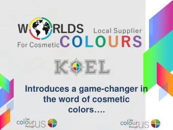 the word of cosmetic  colors.  Presenting  KOELEX  EXperience the EXcellence  In the Matt