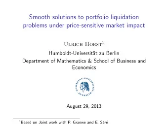Smooth solutions to portfolio liquidation  problems under price-sensitive market impact Ulrich