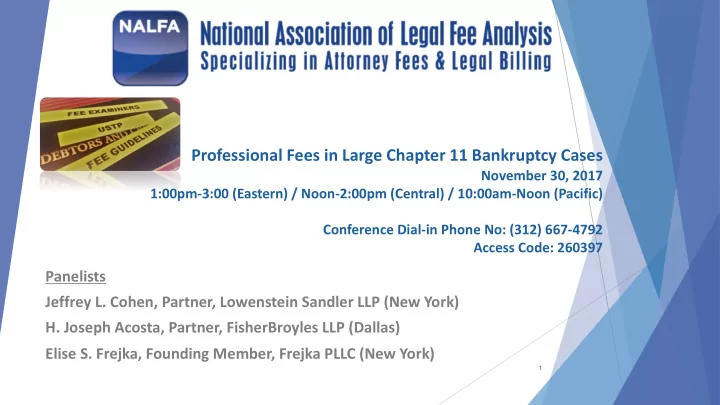 professional fees in large chapter 11 bankruptcy cases