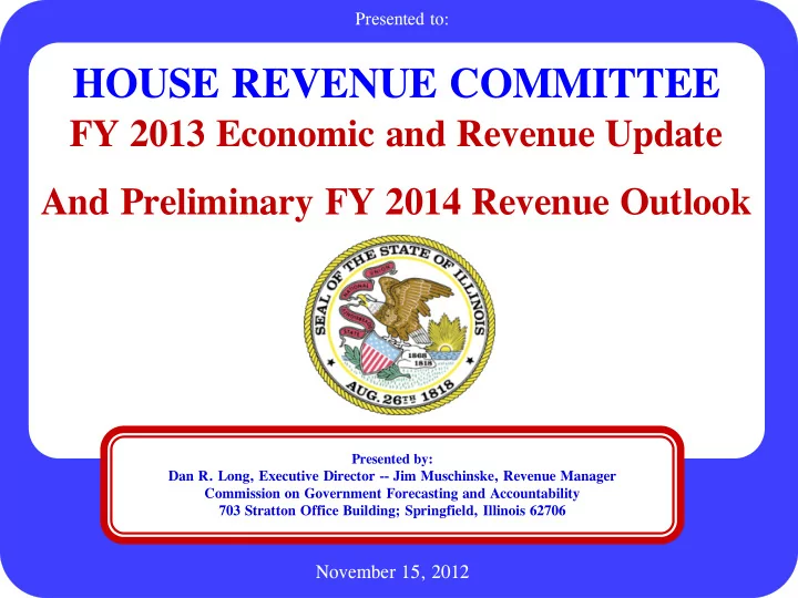 house revenue committee