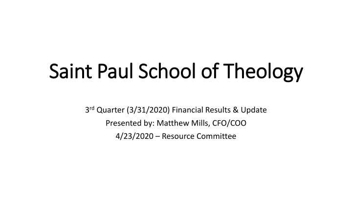 saint paul school of theology